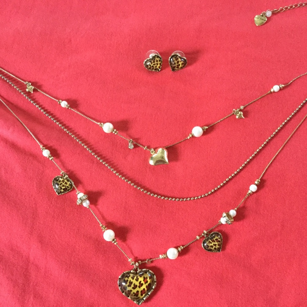 Betsy Johnson Necklace and coordinating earrings